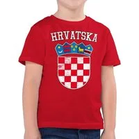 Shirtracer T-Shirt Kroatien Wappen Hrvatska Krotatisch (1-tlg) 2026 Fussball WM Fanartikel