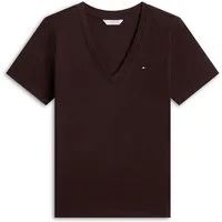 Tommy Hilfiger T-Shirt SLIM CODY V-NECK SHORT SLEEVE aus Baumwolle, Logostickerei, gestreift