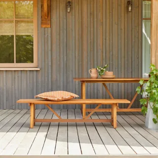 Outdoor Bank Alba aus Akazienholz