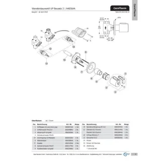 Ideal Standard Absperrgriff UP-Ventil CERATHERM 100, A962950AA Chrom
