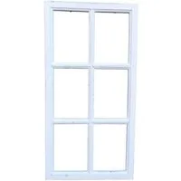 Deko-Impression Wanddekoobjekt Fenster Sprossenfenster Bilderrahmen Wanddekoration Holz weiss 85 x 43 (1 St)