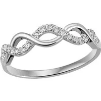 Firetti Fingerring Schmuck Geschenk Silber 925 Silberring Ring Infinity, mit Zirkonia (synth)