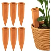 Spetebo Bewässerungssystem Tonkegel Wasserspender Aufsatz für PET Flasche, (Set, 6-tlg.,1 Stück), Gießkegel für Topfpflanzen und Balkonkasten