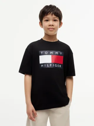 HERITAGE PRINTED FLAG T-SHIRT Black - Gr. - 10