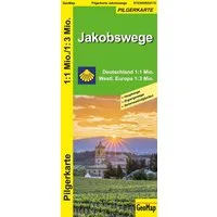 Jakobswege Deutschland und westliches Europa / GeoMap, 1:1.000.000/3.000.000