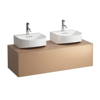LAUFEN Waschtischunterschrank SONAR f.HWB H816341/2 1175x455 1 Schubl. Ausschn. li Kupfer, H40545 H4054540340411