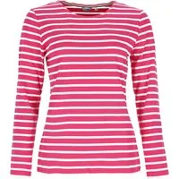 modAS Langarmshirt Damen Bretonisches Streifenshirt 25904 Langarm - Sweatshirt gestreift Shirt gestreift aus Baumwolle, Rundhalsausschnitt, femininer Schnitt