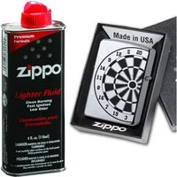 Lasernauten Feuerzeuge Zippo Feuerzeug mit Gravur Dartscheibe Chrome Brushed Dart Dartboard, Benzinfeuerzeug