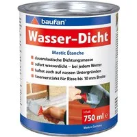 baufan® Dichtstoff Wasser-Dicht Grau 750 ml Dichtungsmasse sofort wasserdicht, Faserverstärkt, (1-tlg), sofort wasserdicht – bei jedem Wetter