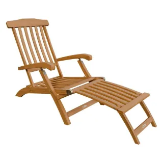 Juskys Sonnenliege, Natur, Holz, 54x95x196 cm, Gartenmöbel, Gartenliegen