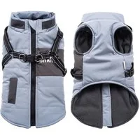 Ledander Hundejacke Hunde Winterjacken,Warme Hundemäntel Reflektierend Hundekleidung, Wasserdichte Welpenweste für kaltes Wetter mit Hundegeschirr