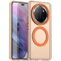 Wigento Handyhülle Für Honor Magic 7 Lite Candy Design Magsafe PC Hybrid TPU Hülle Orange, Magsafe Funktion, Stoßschutz, präzise Aussparungen