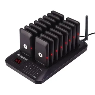 RETEKESS TD157 Restaurant Pager Wireless Calling System 16pcs Coasters Buzzer Beeper Bell Receivers 300m Transmission Re