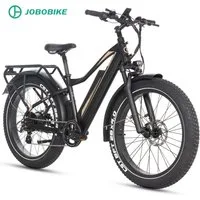 JOBOBIKE E-Bike Mountainbike 26 Zoll, 180km, 80 Nm, Gefederte Sattelstütze, Bremslicht & Blinker, 7 Gang Shimano, Kettenschaltung, Heckmotor, 960 Wh, 4,0 Zoll Fatbike, Robin Pro, Elektrofahrrad für Damen und Herren