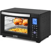 TZS FIRST AUSTRIA Minibackofen 30L, 1600 W, Digitalanzeige, Elektroofen, Pizzaofen, für den Tischgebrauch, Backen & Grillen, inkl. Drehspieß
