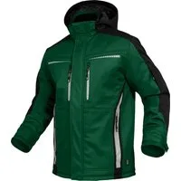 Leibwächter Winterjacke Flex-Line Herren Winter Softshelljacke mit Rückenisolierung (Winterjacke mit Reflektoren, Softshelljacke mit abnehmbarer Kapuze) atmungsaktiv 3000 g/m²/24 h, wasserdicht 8000 mm