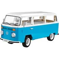 Volkswagen T2b Bus, Konstruktionsspielzeug hellblau/weiß, Maßstab 1:12
