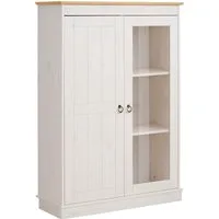 OTTO home Highboard Indra, Vitrine, Breite 85 cm, aus massiver Kiefer