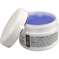 World of Nails-Design UV-Gel LED/UV-Fiberglas Gel klar 1 Phasengel, Aufbaugel mit Sunblocker, professionelle Studioqualität