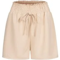 CLOUD 5IVE Shorts CLOUD 5IVE Musselin High Waist Shorts mit Bindedetail (1-tlg)