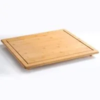 Kesper Schneidebrett Kesper Schneide- und Abdeckplatte aus Holz, 56 x 50 x 4 cm, Bambus, Braun, vielseitig einsetzbar