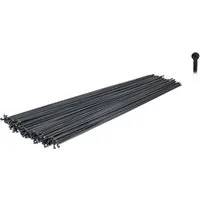 FORCE Fahrrad-Laufrad Force Speichen 2mm Schwarz Stahl galvanisiert ohne Nippel Preis für 2