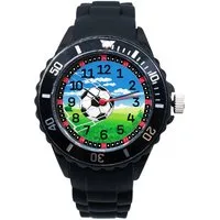 K&L Wall Art Quarzuhr Fußball Kinderuhr Analog Lernuhr Silikon Armbanduhr, Kinderarmbanduhr Jungenuhr Mädchenuhr