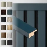 Hexim Wanddekoobjekt APA04 (Abschlussleiste 275x2,7cm passend für unsere Akustikpaneele - flexible Lamellenwand Holz MDF Wandpanelee Lamellenverkleidung Wandverkleidung (1 Abschlussleiste Ocean - APA04)