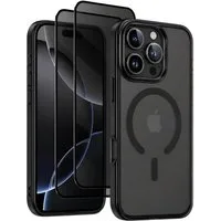 SmartUP Smartphone-Hülle + 2X Schutzglas für iPhone 16 Pro Max Panzerfolie Privacy MagSafe 9H 6,9, MagSafe-Technologie, integrierter Kameraschutz