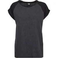 URBAN CLASSICS Kurzarmshirt Urban Classics Damen Ladies Contrast Raglan Tee (1-tlg)