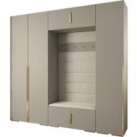 ABIKS MÖBEL Kompaktgarderobe INOVA 1 SATZ 8 Möbelset, Garderobe mit Kleiderstange und Regalen