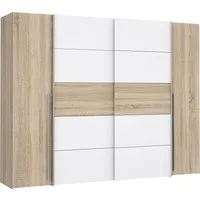 FORTE Kleiderschrank Narago, Kombischrank, Paneele wechselbar (B/H/T ca. 270/210/61cm, auch mit Premiumausstattung) gestalte die Schwebetüren einfarbig oder 2 farbig, Made in Europe