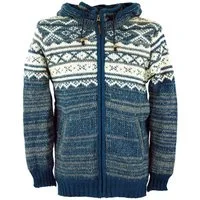 Guru-Shop Strickjacke Unisex Strickjacke mit Norwegermuster,.. alternative Bekleidung