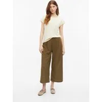 s.Oliver Culotte Hose Strukturierte Culotte mit Falten und Elastikbund