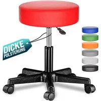 Casaria Drehhocker, Höhenverstellbar 10cm Polsterung 46-60cm Sitzhöhe 360° Drehbar Ø35cm