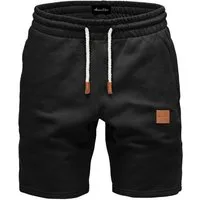 Amaci&Sons Sweatshorts DEVON Shorts Herren Bermuda Sweat Short Hose Regular Fit mit Patch