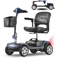 Rolipo Elektromobil Klappbar Elektromobil für Senioren und Erwachsene 12AH Akku,15-25km, 300 W, 6 km/h, Reichweite Elektroroller mit Sitz und Korb Elektro Scooter bis 136kg