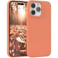 EAZY CASE Handyhülle für Apple iPhone 15 Pro Max Hülle Silikon 6,7 Zoll, Schutzhülle mit Kameraschutz Telefonhülle elastisch Bumper tpu Orange