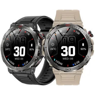 MK68 1.43inch AMOLED Display Compass bluetooth Call Heart Rate Blood Oxygen Monitor Stress Testing Women's Health Sleep