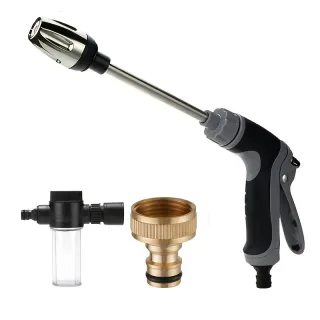 For Car Washing 3/4" High-Pressure Water Spayer Garden Washer Hose Nozzle Garden Watering Hose Cleaning Tool Handle Spra