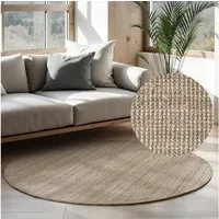 HANSE Home Teppich Jaipur Juteteppich, als Läufer und in Rund, rund, Höhe: 10 mm, 100% Naturfaser, Wohnzimmer, Esszimmer, Schlafzimmer, GRS