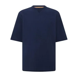 Boss - T-Shirt für Herren, Rundhalsausschnitt, Waffelstoff, Regulär (Dunkelblau)