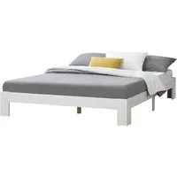 en.casa Holzbett, Raisio Doppelbett 160x200 cm Weiß