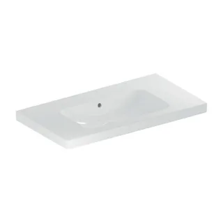 Geberit iCon light Waschtisch 501840003 90x48cm, ohne Hahnloch, mit Überlauf, mit Ablagefläche, weiß