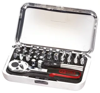 KS Tools 1/4" CHROME Bit-Satz, 31-tlg hochglanz Bits - 918.4500