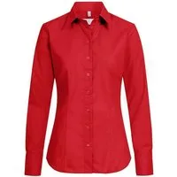 GREIFF Langarmbluse Greiff Corporate Bluse Damen BASIC Regular-Fit Rot