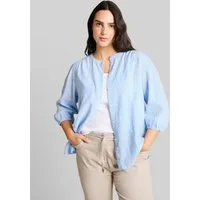 TOM TAILOR PLUS Langarmbluse Blusen & Shirts Plus Size - Bluse mit Leinenanteil