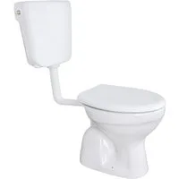 Belvit Tiefspül-WC BV-SW4001+BV-D0400+BV-AP1001, Komplettset Stand WC Abgang Boden Senkrecht Tiefspüler + Deckel +