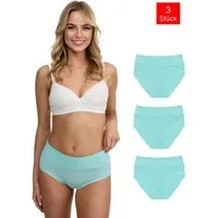 Tazzio Taillenslip 3er-Pack Damen Slip F920 (Packung, 3-St., 3er-Pack) hoher Bund kaschiert, zeichnet sich nicht ab