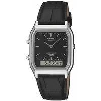 CASIO VINTAGE Chronograph AQ-230EL-1AEF, Quarzuhr, Armbanduhr, Damenuhr, Herrenuhr, Lederarmband, analog